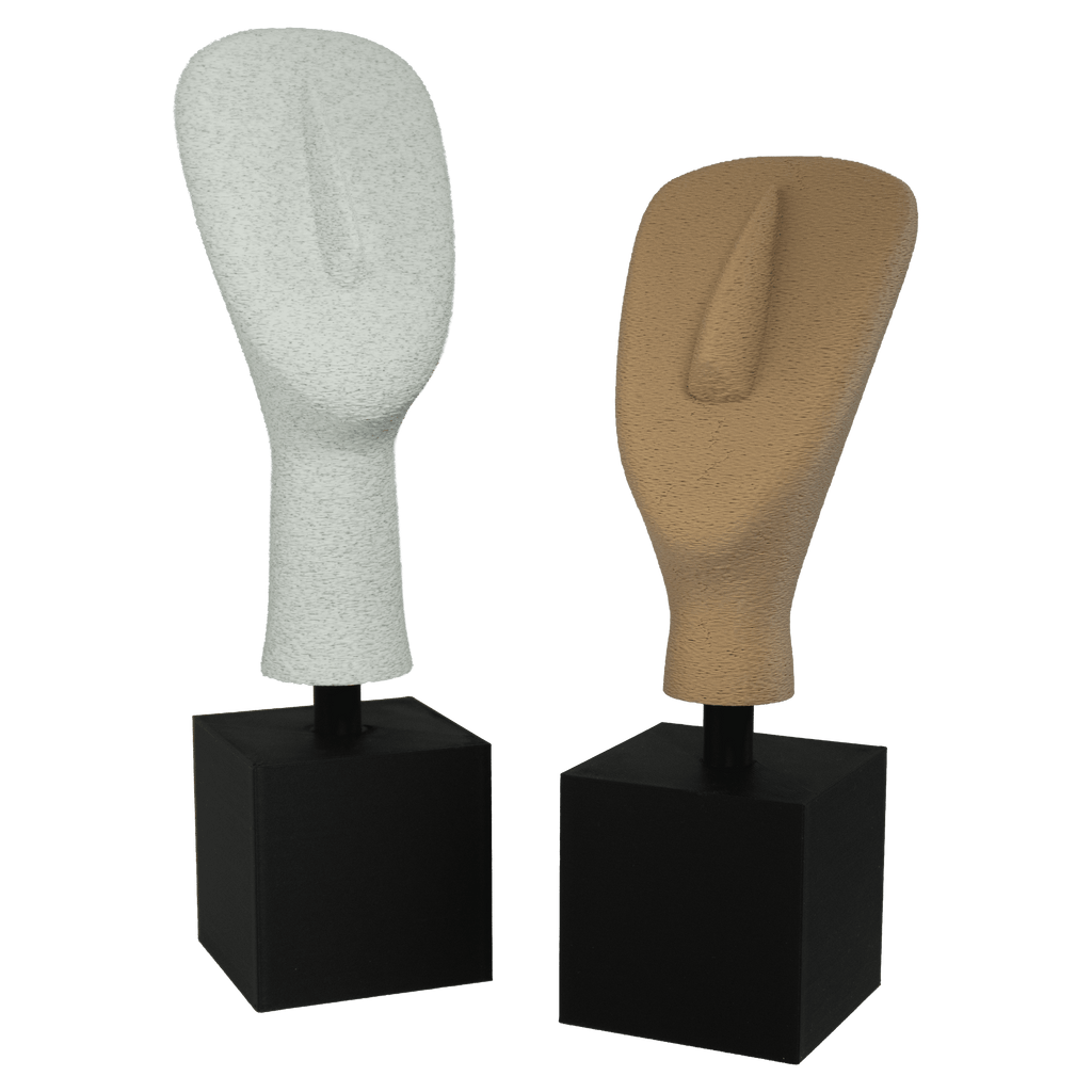 Non-dit | Une symétrie silencieuse | Sculptures de têtes abstraites