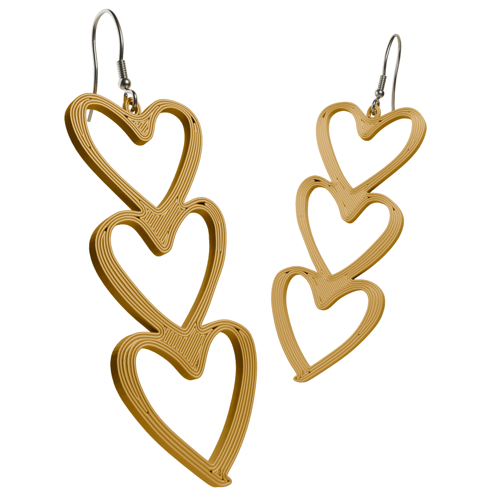Drops Of Love | Dangling Heart Earrings